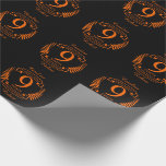 Hochzeitstag Lapis Lazuli 10 Jahre Geschenkpapier<br><div class="desc">Ein Design, um 10 Jahre Ehe zu feiern. Dieses Design hat eine Terracotta (Terracotta, die traditionelle Farbe für dieses Jubiläum) farbigen Lorbeerdesign auf einem schwarzen Hintergrund. Lapis Lazuliis ist der traditionelle Edelstein für diesen Anlass. Der Text lautet Elfenbein 10 Jahre Jubiläum. Ein romantisches Design, um Ihr 10. Jahr der Ehe...</div>