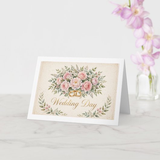 Hochzeitstag Leere Karte (Orchidee)