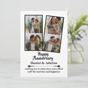 Hochzeitstag Liebe 4 Foto-Collage Paar Karte