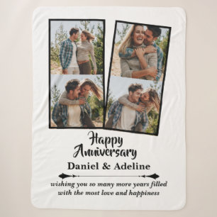 Hochzeitstag Liebe 4 Foto-Collage Paar Sherpadecke