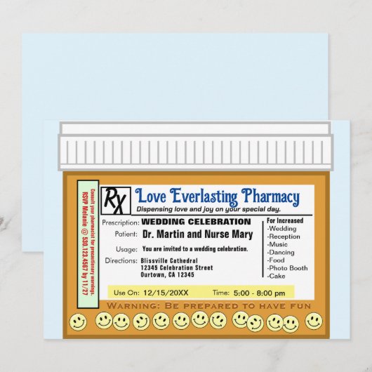 Hochzeitstag Liebe Everlasting Einladung (Vorne/Hinten)