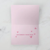 Hochzeitstag Liebe in Umschlag Feiertagskarte (Innenseite)