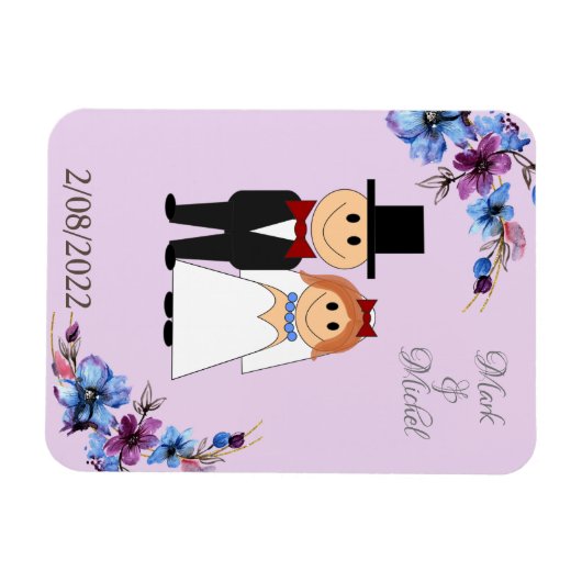 Hochzeitstag Magnet (Horizontal)