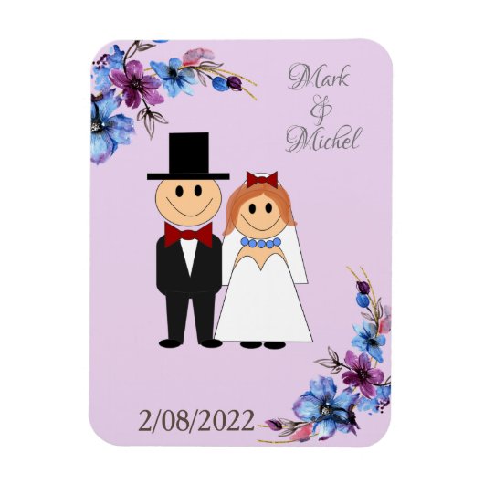 Hochzeitstag Magnet (Vertikal)