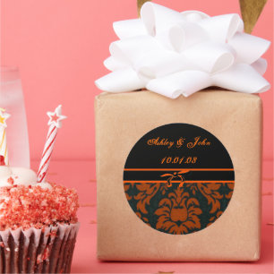 Hochzeitstag - Maßgeschneidert Runder Aufkleber