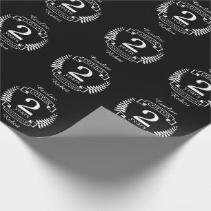 Hochzeitstag mit Baumwolle 2 Jahre verheiratet Geschenkpapier