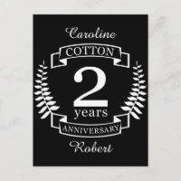 Hochzeitstag mit Baumwolle 2 Jahre verheiratet