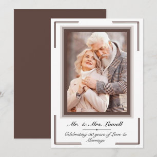 Hochzeitstag mit Foto-Announcement-Karte Feiertagskarte