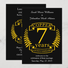 Hochzeitstag mit Kupfer 7 Jahre Einladung