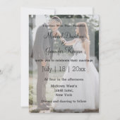 Hochzeitstag mit moderner Kalligrafie - Foto Mitteilungskarte (Vorderseite)