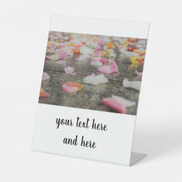 Hochzeitstag mit Pedestal Sign Sockelschild