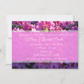 Hochzeitstag mit rosa Azalea Einladung (Rückseite)