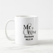Hochzeitstag mit Verheiratetem Nachnamen Kaffeetasse (Links)