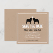 Hochzeitstag Mops - Termin vormerken Save The Date (Vorne/Hinten)