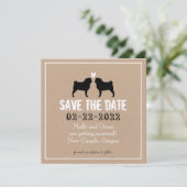 Hochzeitstag Mops - Termin vormerken Save The Date (Stehend Vorderseite)