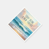 Hochzeitstag Morgens Seascape Serviette (Ecke)