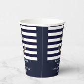 Hochzeitstag Nautical Sailing Anchor Vielen Dank Pappbecher (Rechts)