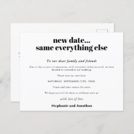 Hochzeitstag neues Datum gleicht allem anderen ein Ankündigungspostkarte