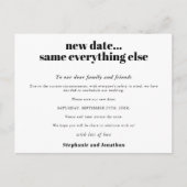 Hochzeitstag neues Datum gleicht allem anderen ein Ankündigungspostkarte (Vorderseite)
