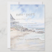 Hochzeitstag | Newport, RI Einladung (Rückseite)