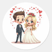 Hochzeitstag - Paar Sticker (Vorderseite)