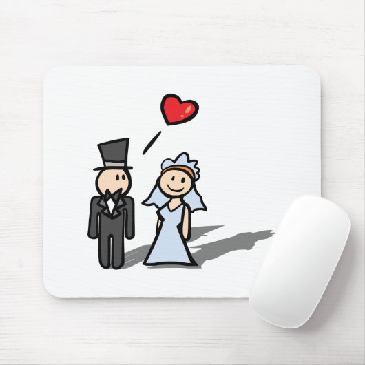"Hochzeitstag" Paarentwurf Mousepad (Mit Mouse)