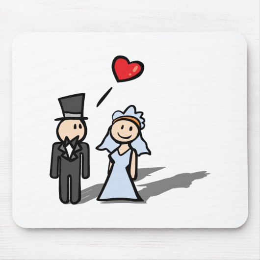 "Hochzeitstag" Paarentwurf Mousepad (Vorne)
