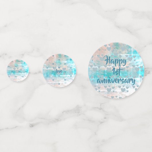 Hochzeitstag (Papier) Konfetti (Rückseiten)