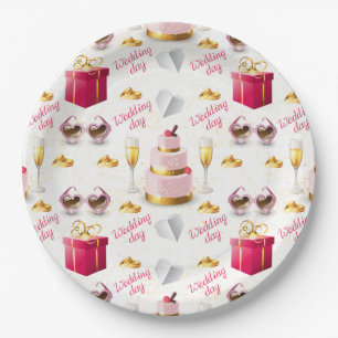Hochzeitstag Pappteller