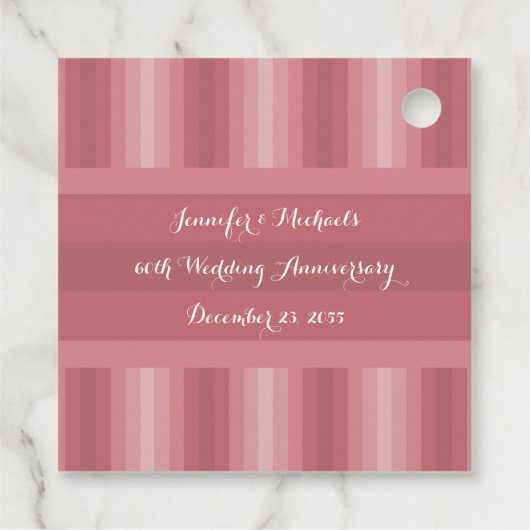 Hochzeitstag Party Brautparty Dusty Rose Geschenkanhänger (Rückseite)