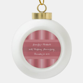 Hochzeitstag Party Brautparty Dusty Rose Keramik Kugel-Ornament