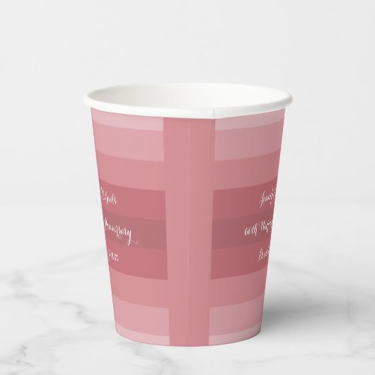 Hochzeitstag Party Brautparty Dusty Rose Pappbecher (Rechts)