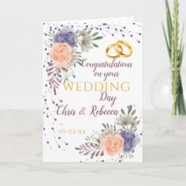 Hochzeitstag Peony Rose Lila Karte