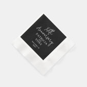Hochzeitstag Personalisiert BW Modern Serviette (Ecke)