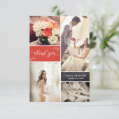 Hochzeitstag" Personalisiert Vielen Dank Dankeskarte (Stehend Vorderseite)