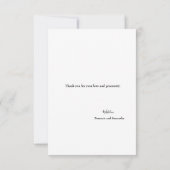 Hochzeitstag" Personalisiert Vielen Dank Dankeskarte (Rückseite)