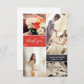 Hochzeitstag" Personalisiert Vielen Dank Dankeskarte (Vorne/Hinten)