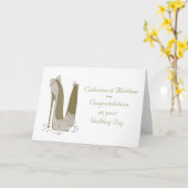 Hochzeitstag Personalisierte Grußkarte Karte (Gelbe Blume)