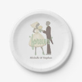 Hochzeitstag Personalisierte Pappteller (Vorderseite)