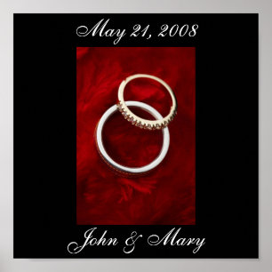 Hochzeitstag Poster bis 15x15