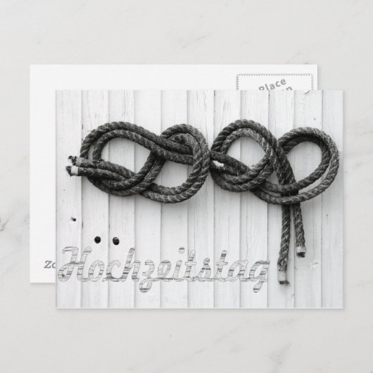 Hochzeitstag Postkarte (Vorne/Hinten)