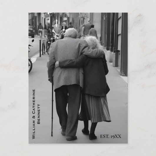 Hochzeitstag Postkarte (Vorderseite)