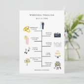 Hochzeitstag - Programm für Wasserfarben (Stehend Vorderseite)