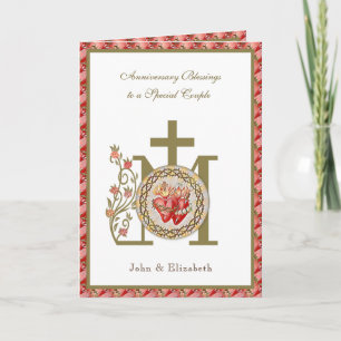 Hochzeitstag religiös Jungfrau Maria Jesus Karte