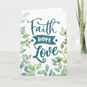 Hochzeitstag Religiöser Glaube Hoffnung Liebe Karte