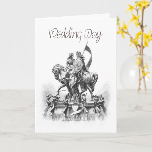 Hochzeitstag-Renaissance-Sketch Karte (Gelbe Blume)