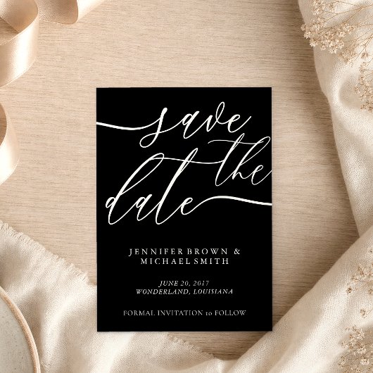Hochzeitstag Rett Custom Foto Calligraphy Save The Date