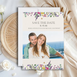 Hochzeitstag Rett Datum Foto Aquarellfarben Wildbl Save The Date