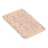 Hochzeitstag Rett Rose Gold Glitzer Confetti Blush Magnet (Rechte Seite)