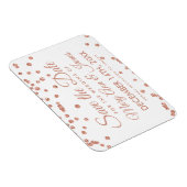 Hochzeitstag Rett Rose Gold Glitzer Confetti Weiß Magnet (Rechte Seite)